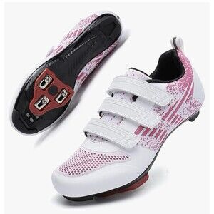 KYEDOO Unisex Toad Bike Cycling Shoes Pink White Women’s 9/Men’s 7 NEW